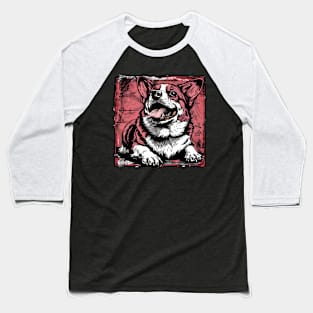 Retro Art Pembroke Welsh Corgi Dog Lover Baseball T-Shirt